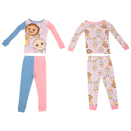 Cocomelon The ABCs Toddler Long Sleeve 4-Piece Pajama Set